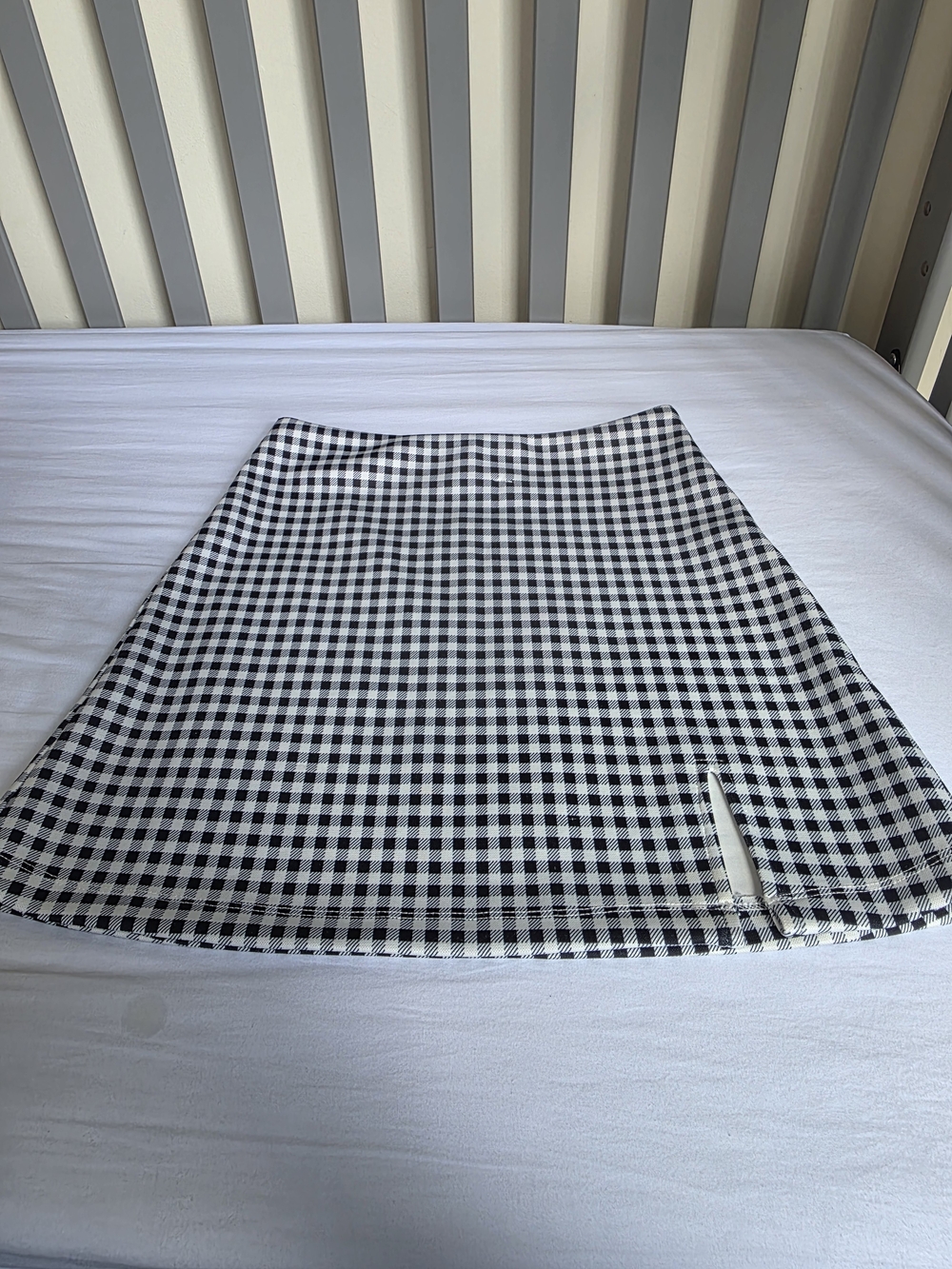Princess Polly Black and White Gingham A-Line Mini Skirt Womens Size 4